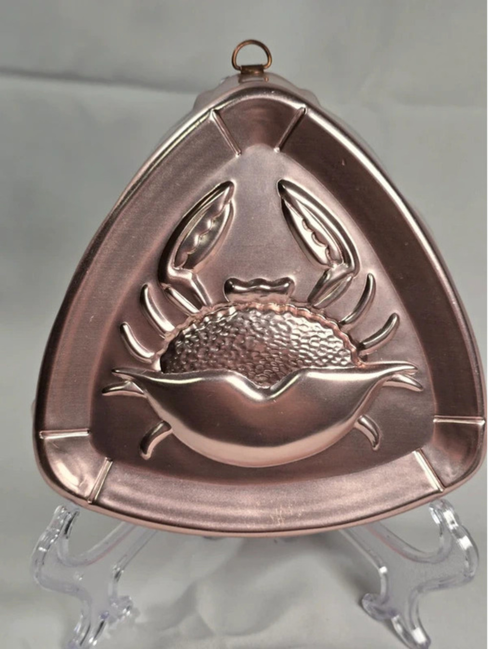 Vintage West Bend Copper Crab Mold 1970s Coastal Kitchen Decor